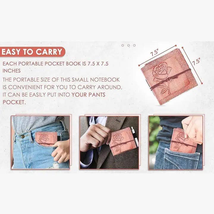 Tuzech Leather - Vendita all'ingrosso Diari/agende - Mini diario compatto in pelle vintage fatto a mano16