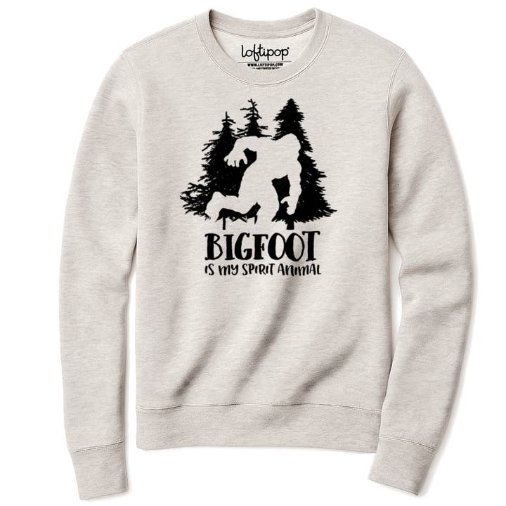 Bigfoot Sasquatch Crewneck Sweatshirt, Fun Introvert Gifts for wholesale by Loftipop