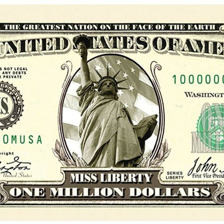 NOVELTIES WHOLESALE INC – Großhandel Scherz-/Geschenkartikel – Million Dollar Bills-Novelty Spielgeld1