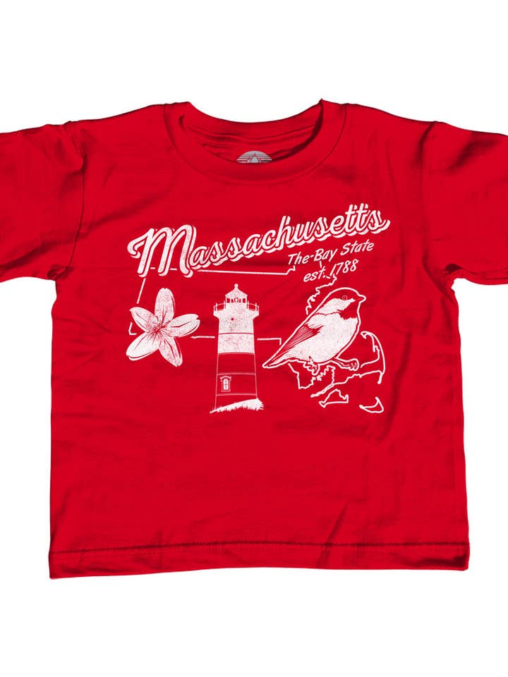 Youth Vintage Massachusetts T-Shirt for wholesale by Boredwalk