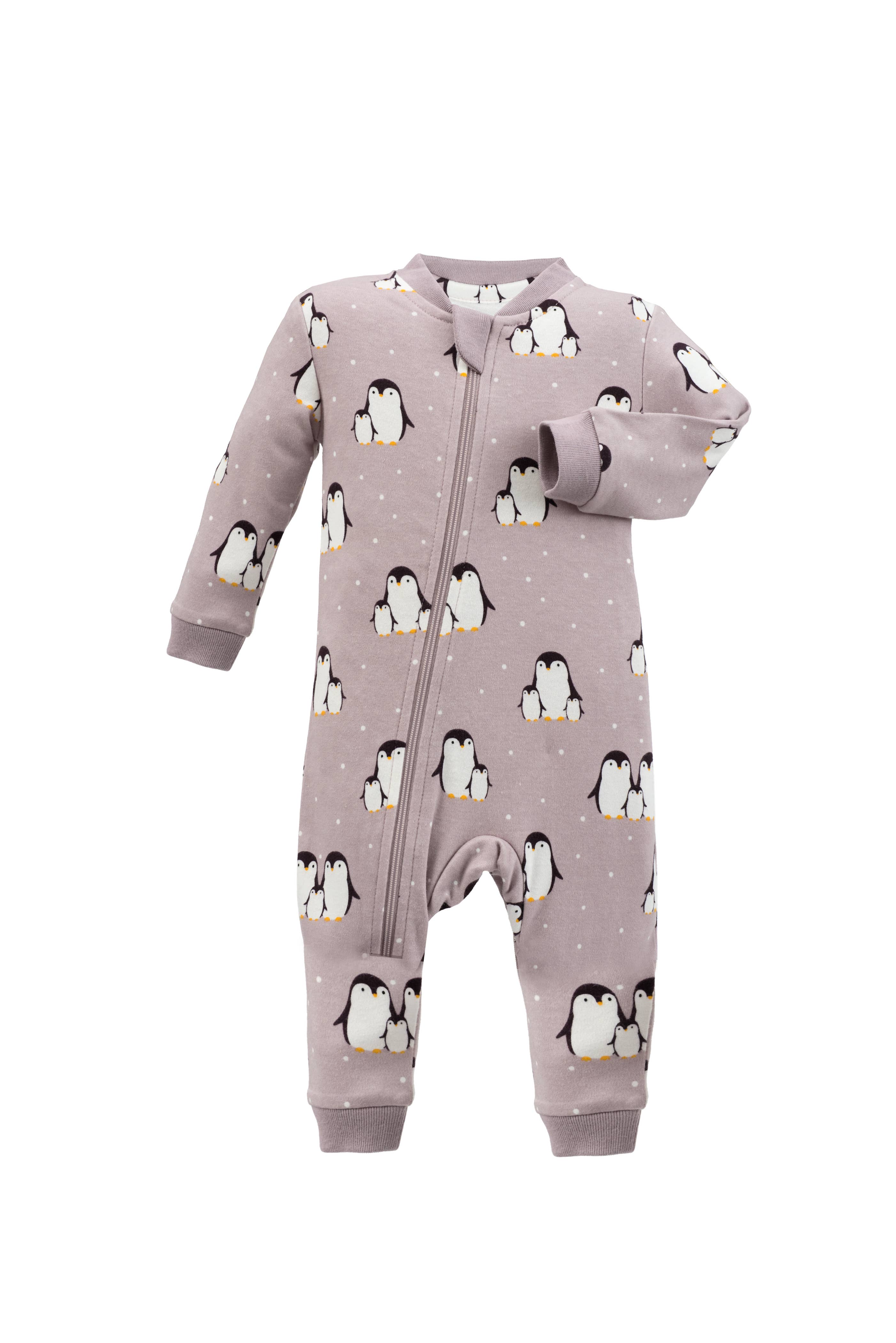 ZippyJamz - Wholesale Sleepsuit - Baby - Huddle & Chill - Purple - Organic Cotton - Footless0