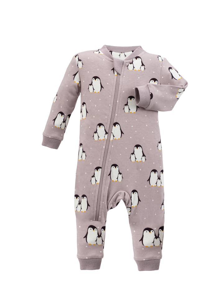 Huddle & Chill - Purple - Organic Cotton - Footless for wholesale by ZippyJamz