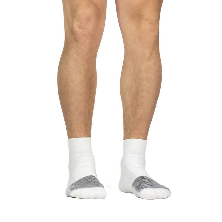 White Wick Dry Triathlon Lightweight Quarter Crew Running Sock for wholesale on Faire1