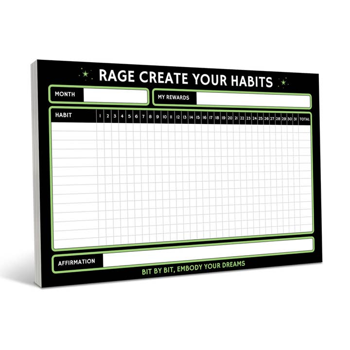 Rage Create Your Habits | Monthly Habit Tracker for wholesale by Rage Create