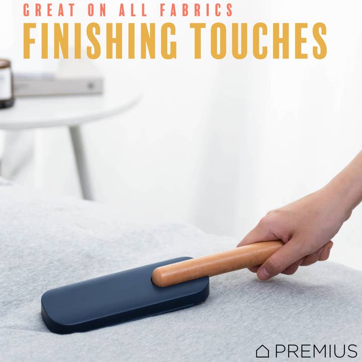 ShopBobbys - Wholesale Lint Roller - PREMIUS Fabric Lint Remover with Storage Case and Wood Handle, Blue-Yellow7