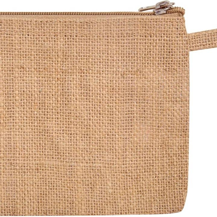 Alo Organic International – wholesale Make-up/cosmetic bag – Jute DIY Travel Cosmetic Bags for Women (5.11" H x 7.08 "L).0