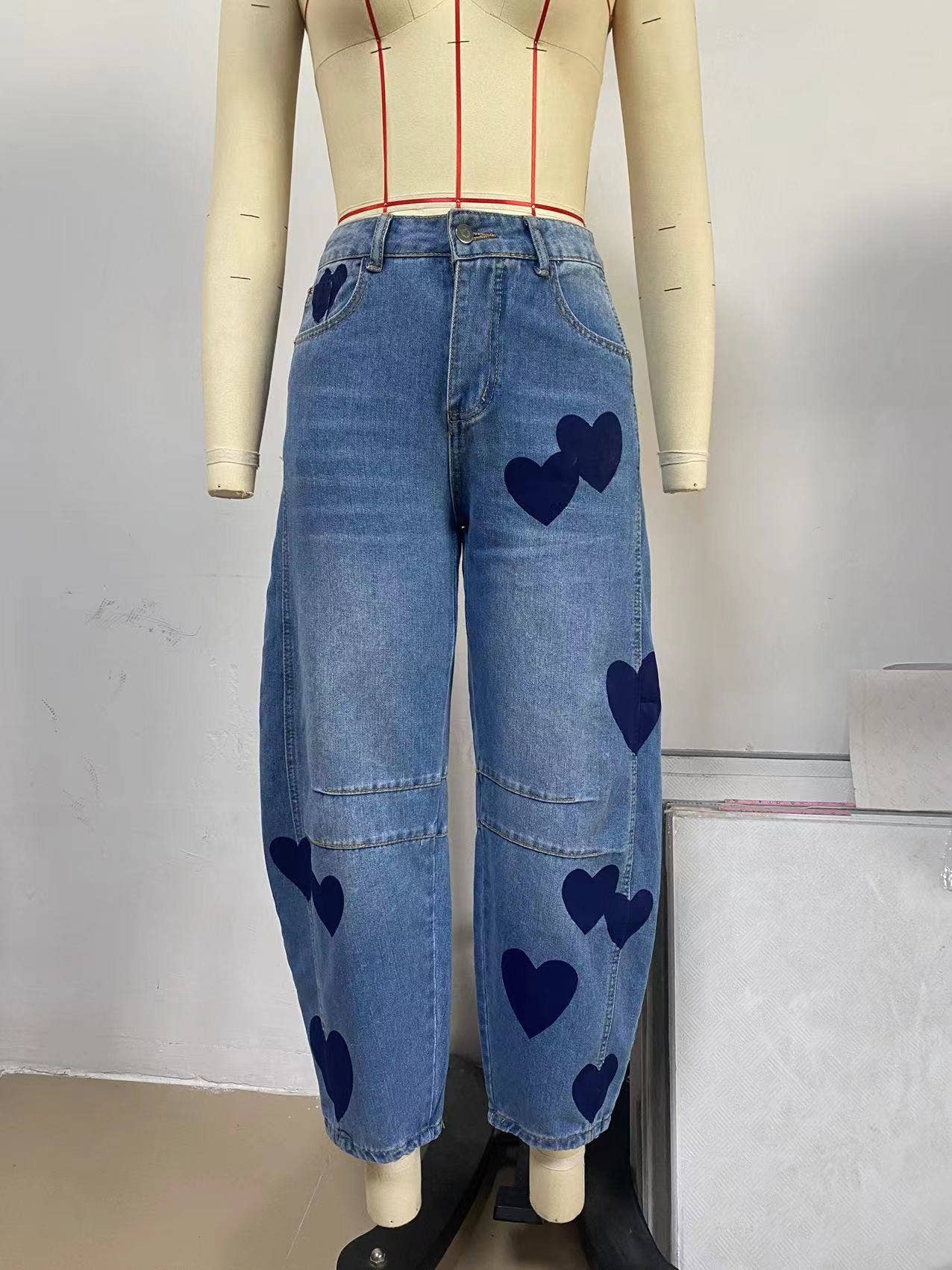 Azul Jeans Retos Padrão Coração YYNZ022 para venda a revendedores na Faire3