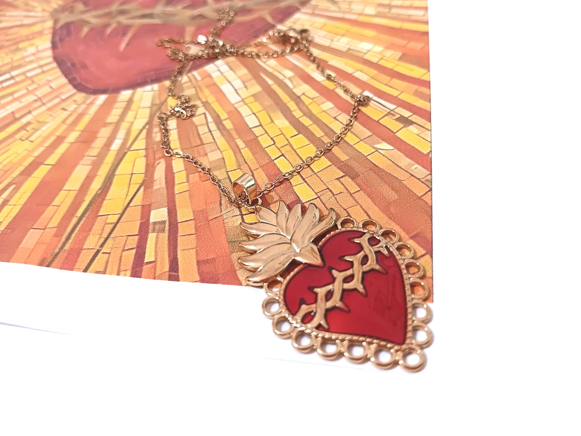 Wild & Free - Wholesale Dangle Earrings - Collar Exvoto Sagrado Corazón1