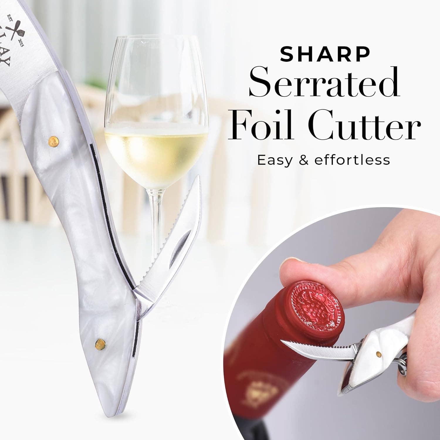 Zulay Kitchen - Wholesale Bottle/Wine Opener - 3-in-1 Waiter Corkscrew Wine Bottle Opener23