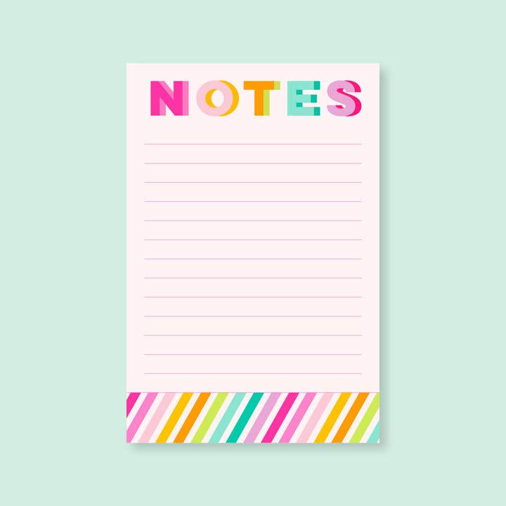 Cleary Lane - Wholesale Notepad - Notepad | 4"x6" | Rainbow Stripes1