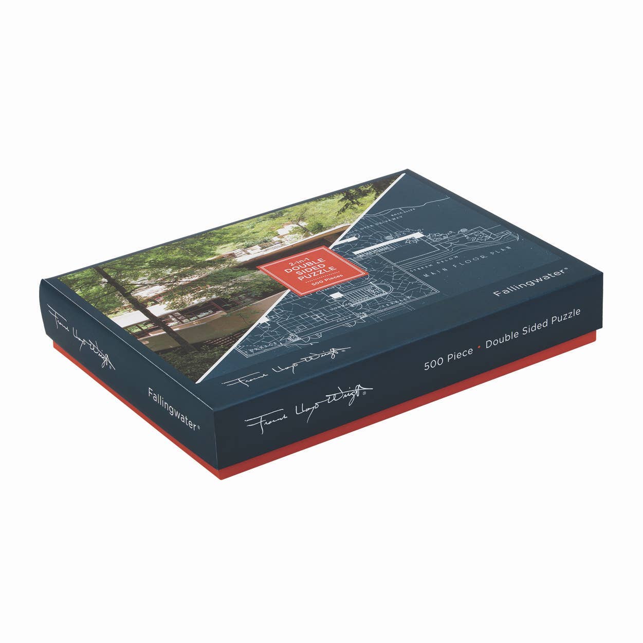 Chronicle Books - Wholesale Puzzle - Adult - Frank Lloyd Wright Fallingwater 2-Sided 500 Piece Puzzle1