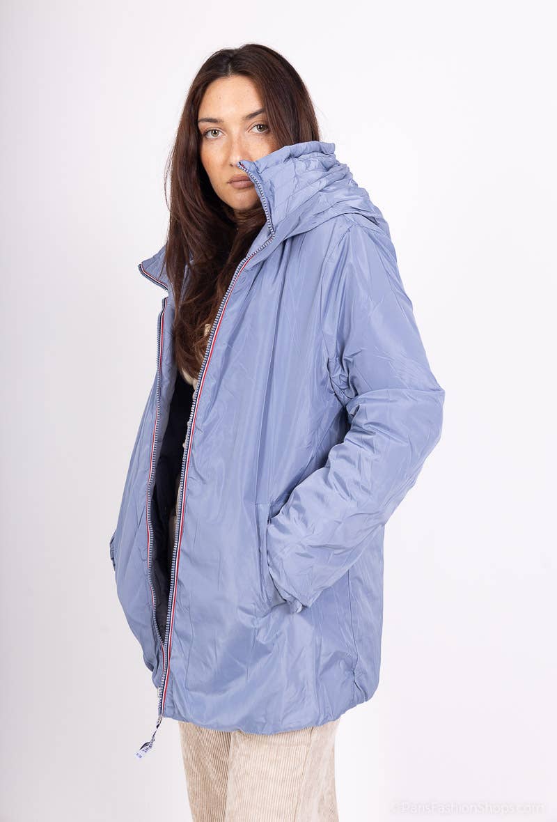 Saturne Paris - BIG SIZE EXCLUSIVE - Wholesale Puffer Jacket - Women's - TG356W41 Blue Reversible Down Jacket, M to 5XL6