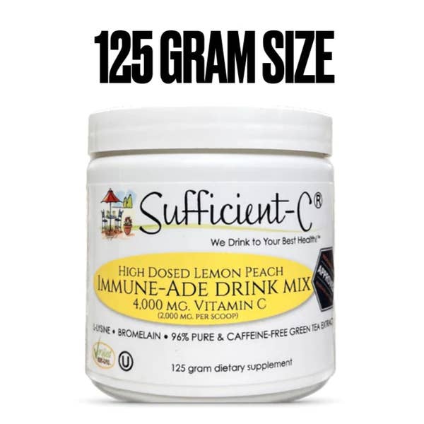 Sufficient C - Wholesale Powdered Health Drink - Sufficient-C®Hi-Dose Vitamin C Lemon Peach Immune-Ade drink