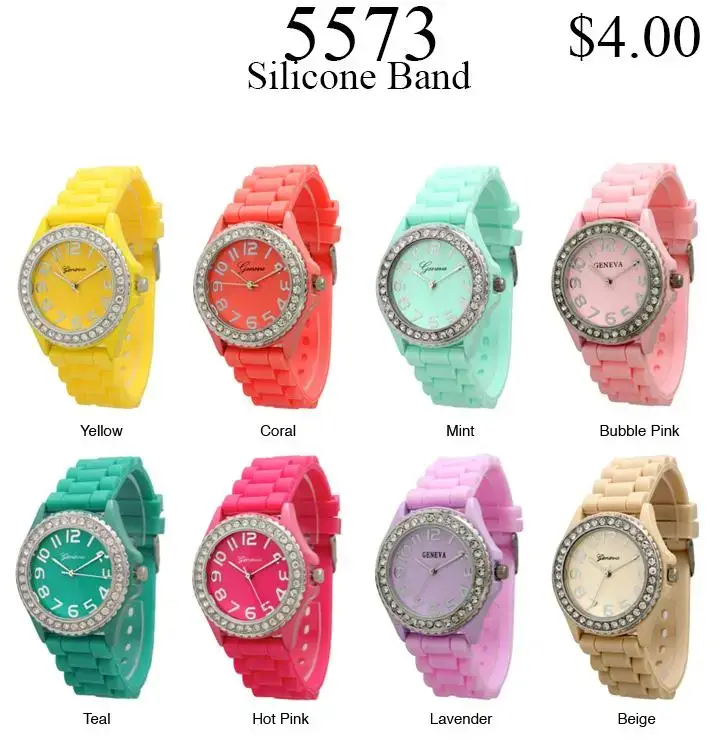 Time World USA - Wholesale Wrist Watch - Women's - Silicone Band Watch - SKU 55730