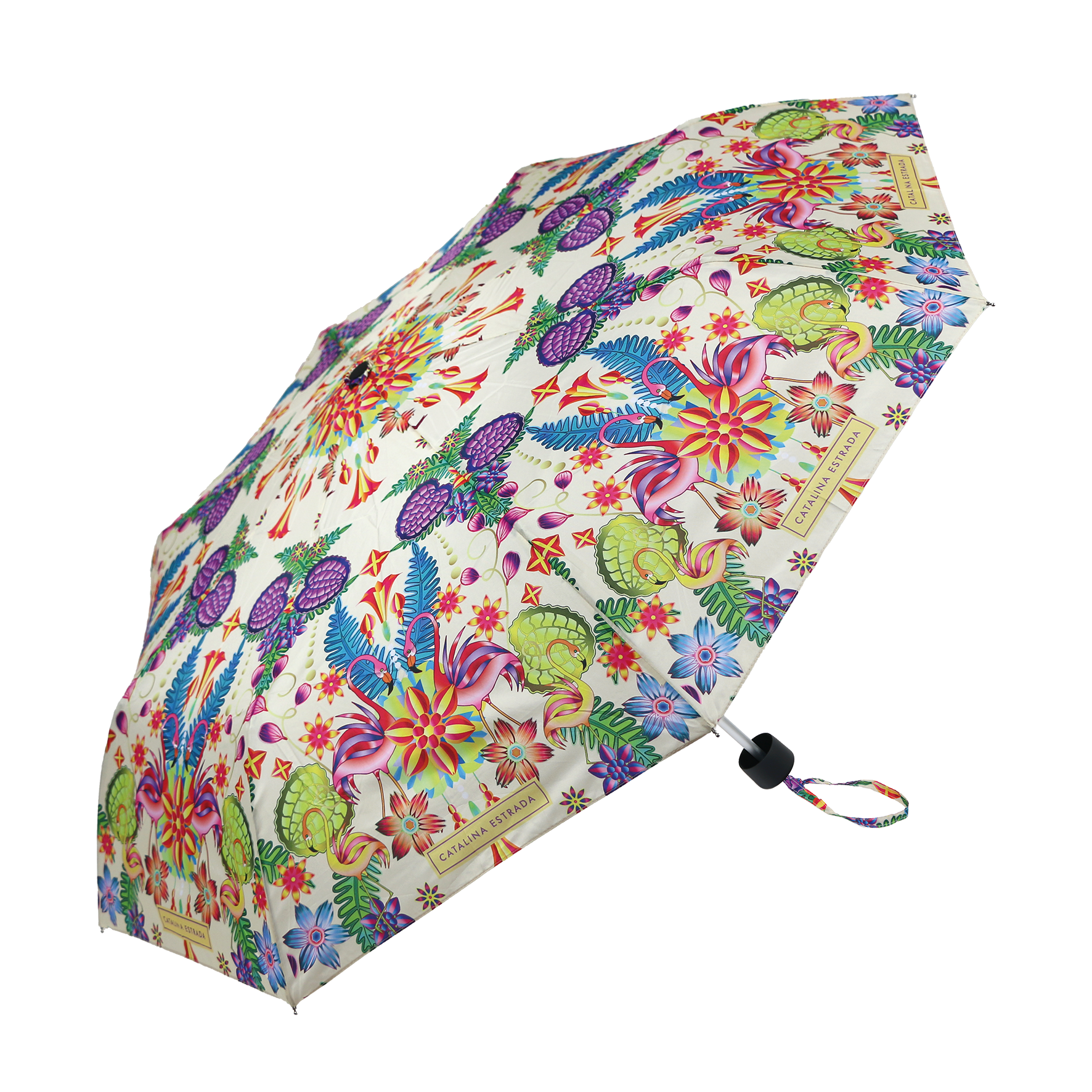 Cuatrogotas - Wholesale Umbrella - Women's - Catalina Estrada Manual Elegance Folding Umbrella. Ref.620313