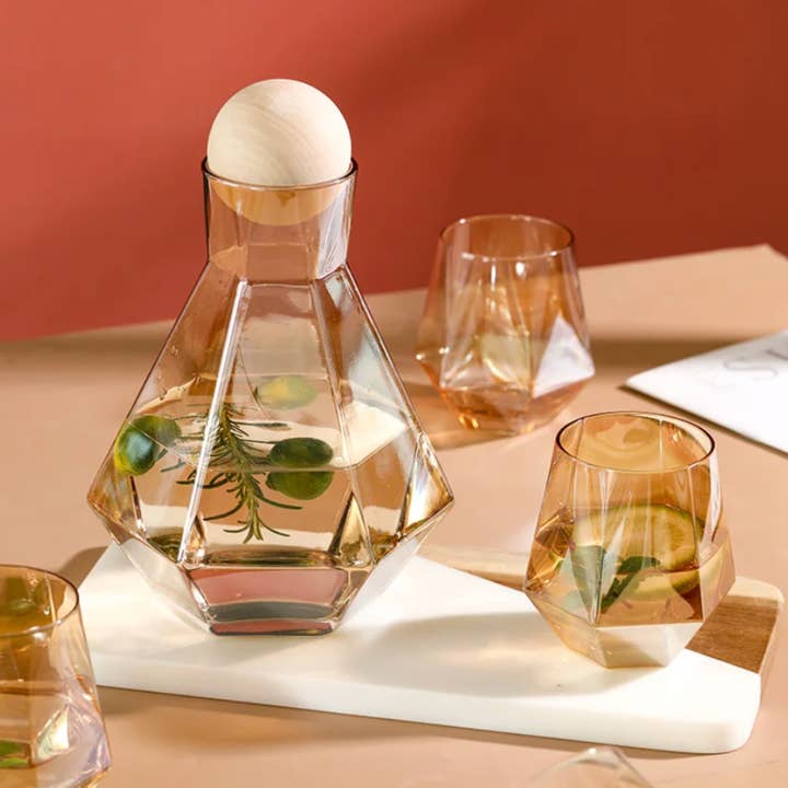 Diamond Drinkware 5-Piece Set for wholesale by BRECK + FOX
