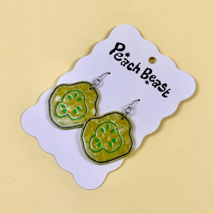 Pickle Earrings for wholesale by Peach Beast