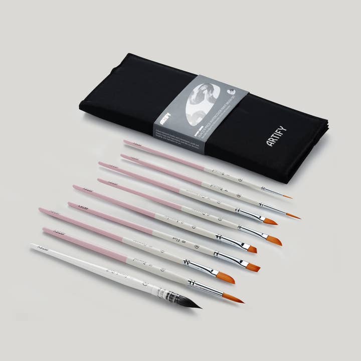 ARTIFY 9 PCS Pincéis de Aquarela de Viagem para Iniciantes e Profissionais por atacado de Artify