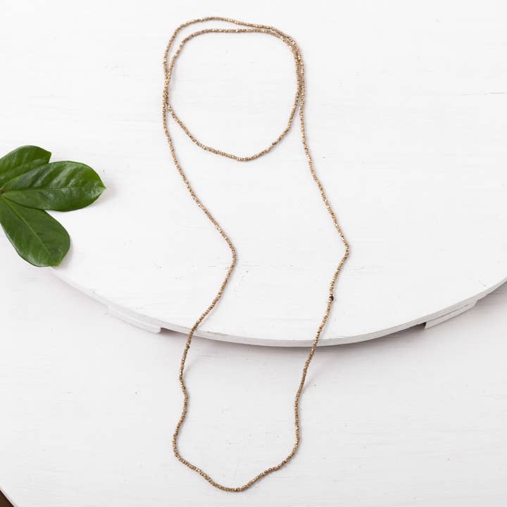 Brass Beaded Strand Necklace for wholesale by Baizaar