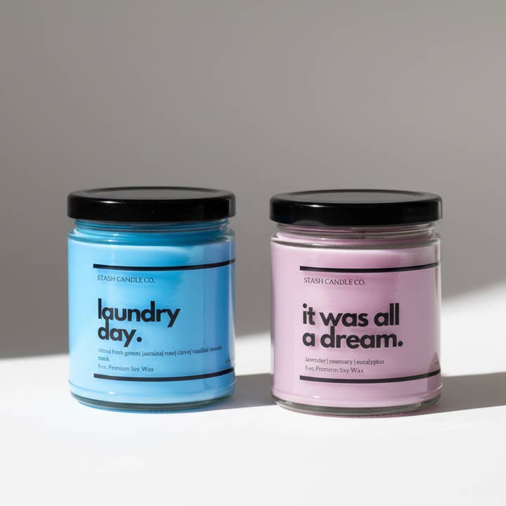 The Laundry Dream Set for wholesale by Stash Candle Co.