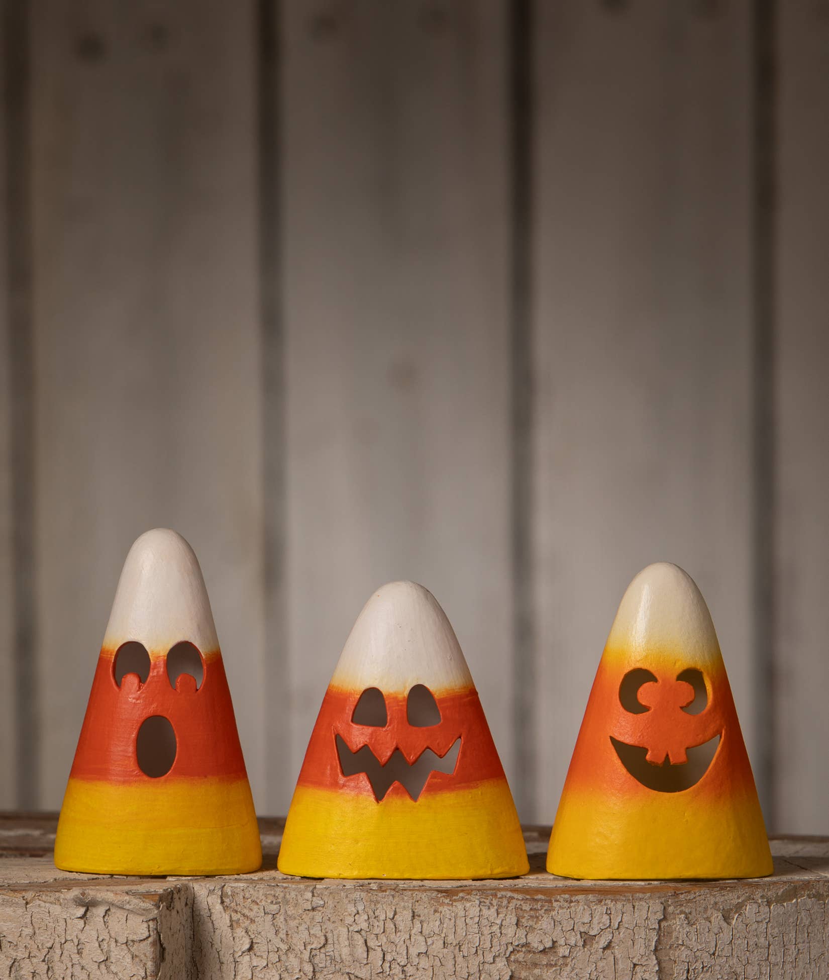 Bethany Lowe Designs - Wholesale Decorative Tabletop Object - Silly Candy Corn Luminary1