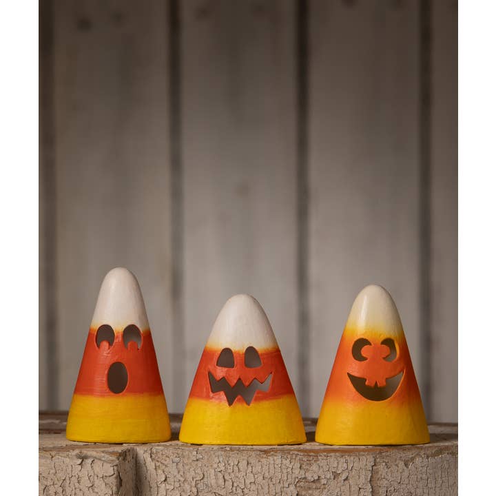 Bethany Lowe Designs - Wholesale Decorative Tabletop Object - Silly Candy Corn Luminary1