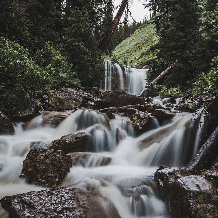 Mountain Creek avrinning, Durango Colorado fotoutskrift för wholesale av lostkatphoto