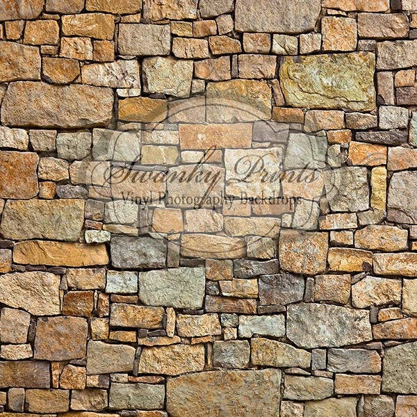 LARGE 8ft x 10ft Vinyl Photography Backdrop / Multi Rock for wholesale by Swanky Prints