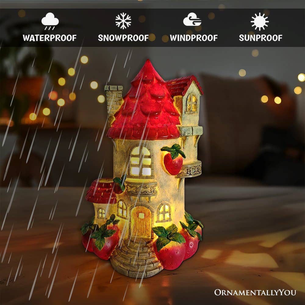 OrnamentallyYou - Wholesale Outdoor Ornament/Decor - Solar Powered Strawberry Fairy Home Garden Statue3