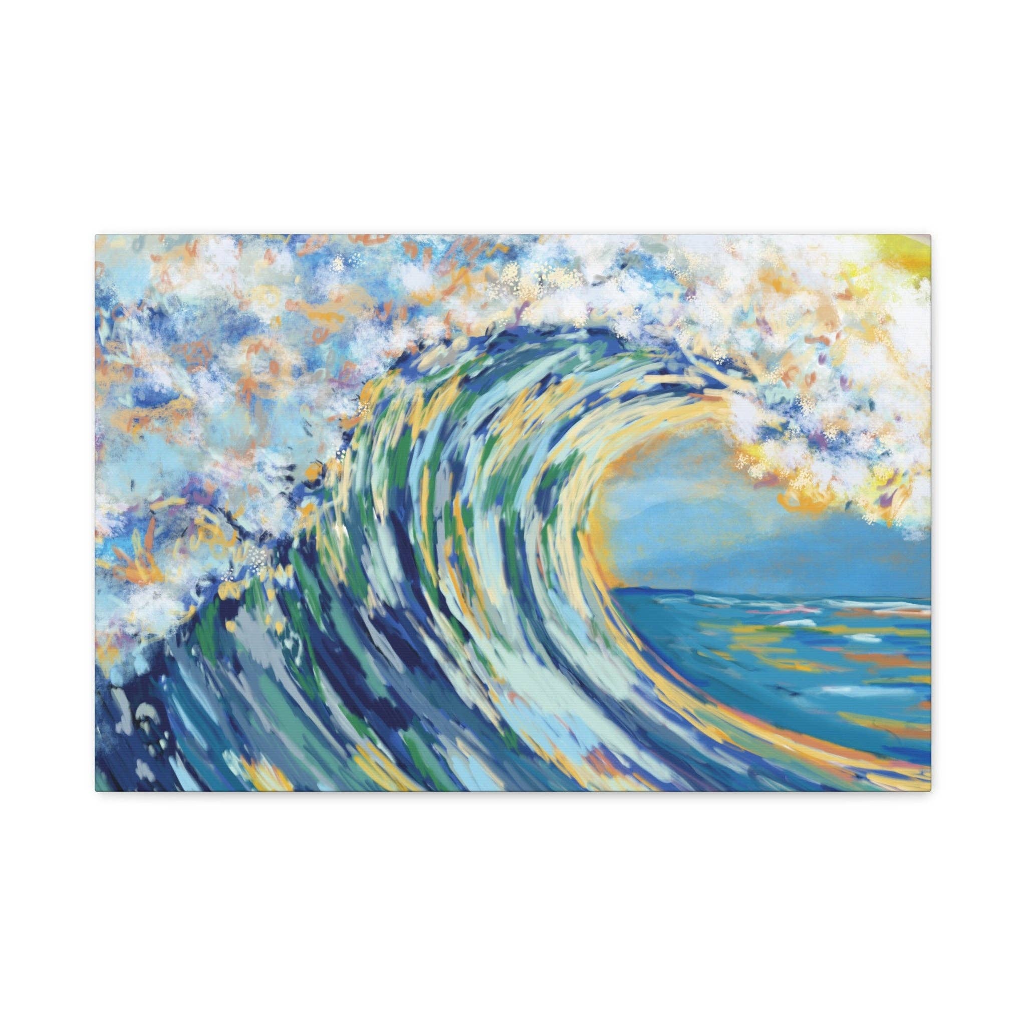 Blue Cava - Wholesale Canvas Art - Ocean Wave Art Canvas Print - Stretched 1.25" Depth4