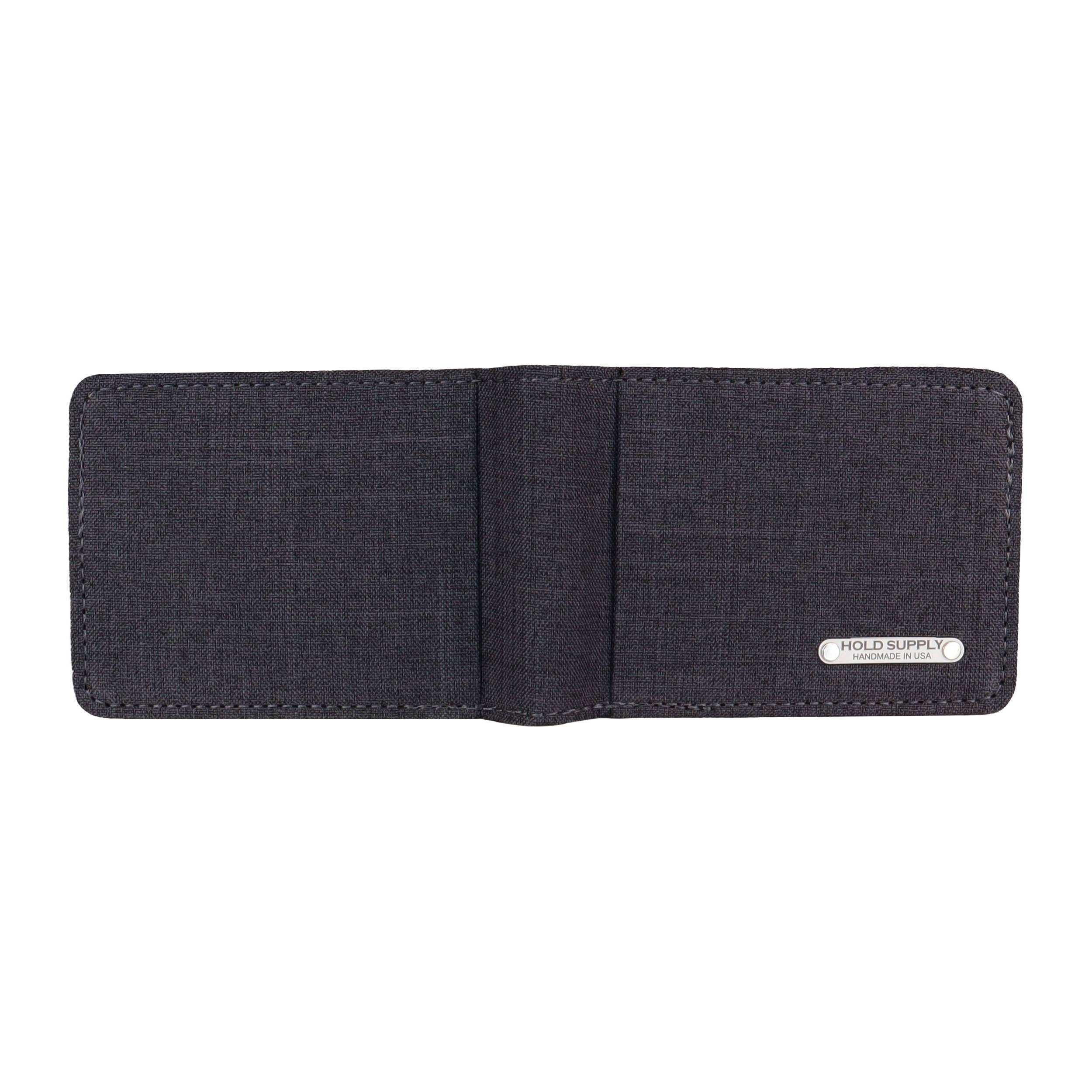 HOLD SUPPLY - Wholesale Wallet - Men's - Gray Fabric Canvas Wallet, Men's Billfold Wallet2