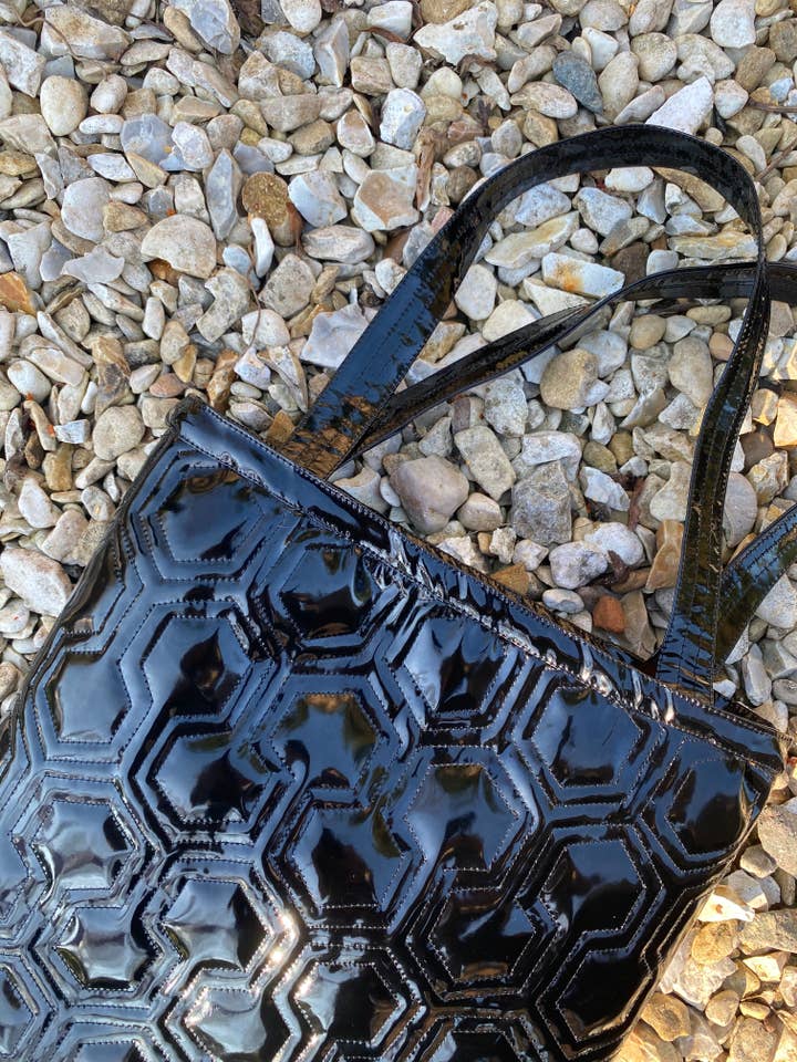 Shiny Quilted tote for wholesale by ISO Studio