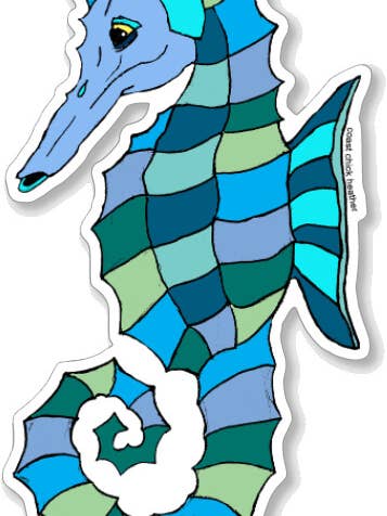 Sea Horse Waterproof Sticker for wholesale by Coast Chick Heather Jordan