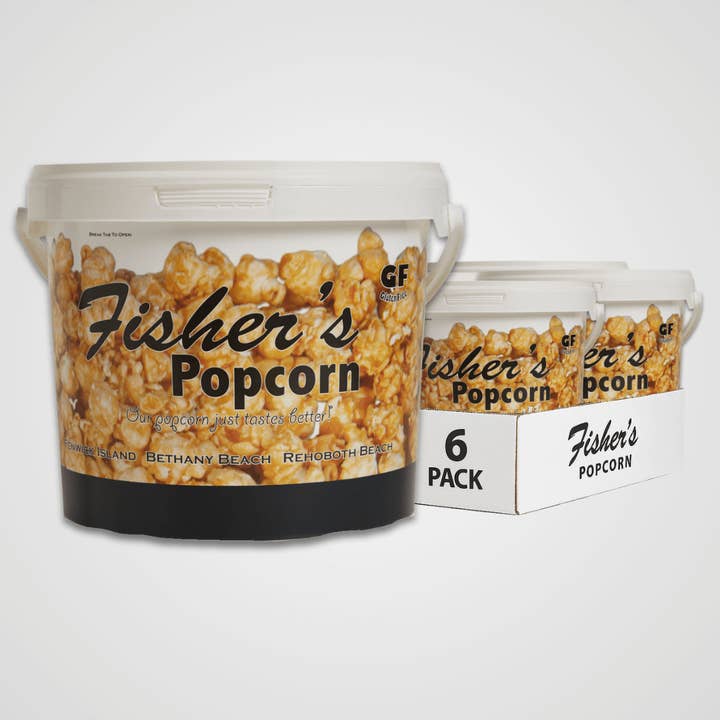 XL 48oz Tub Caramel Popcorn for wholesale by Fisher's Popcorn