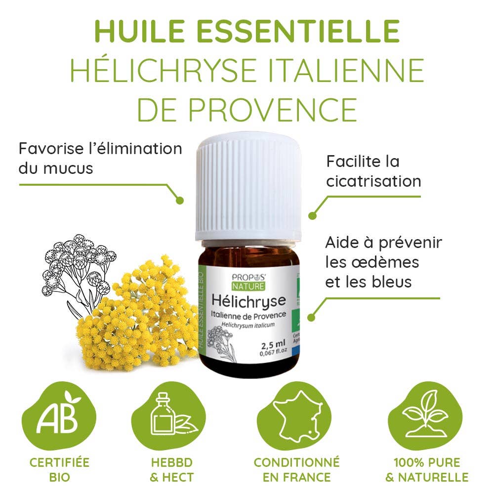 Propos'Nature - Wholesale Etherische olie - Biologische Italiaanse Helichrysum etherische olie 2,5 ml, 5 ml8