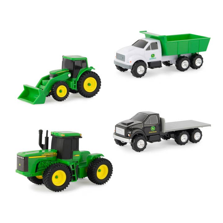 TOMY - Wholesale Toy Car/Truck - Kids - TOMY John Deere 4 Piece Carded Set Assorted1