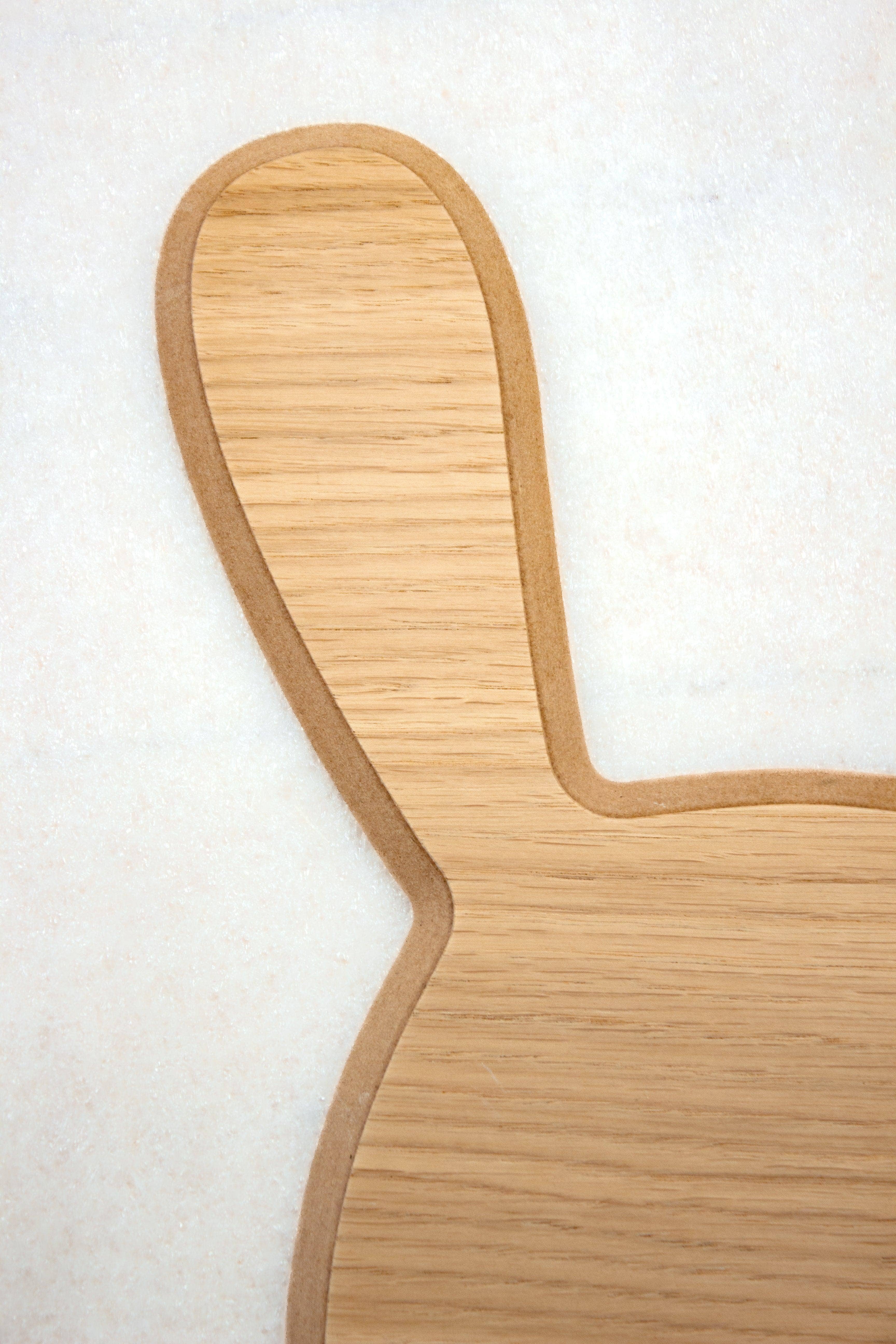 Reine Mère - Wholesale Wall Accent - Rabbit On The Wall - Children's coat hook in oak veneered MDF2