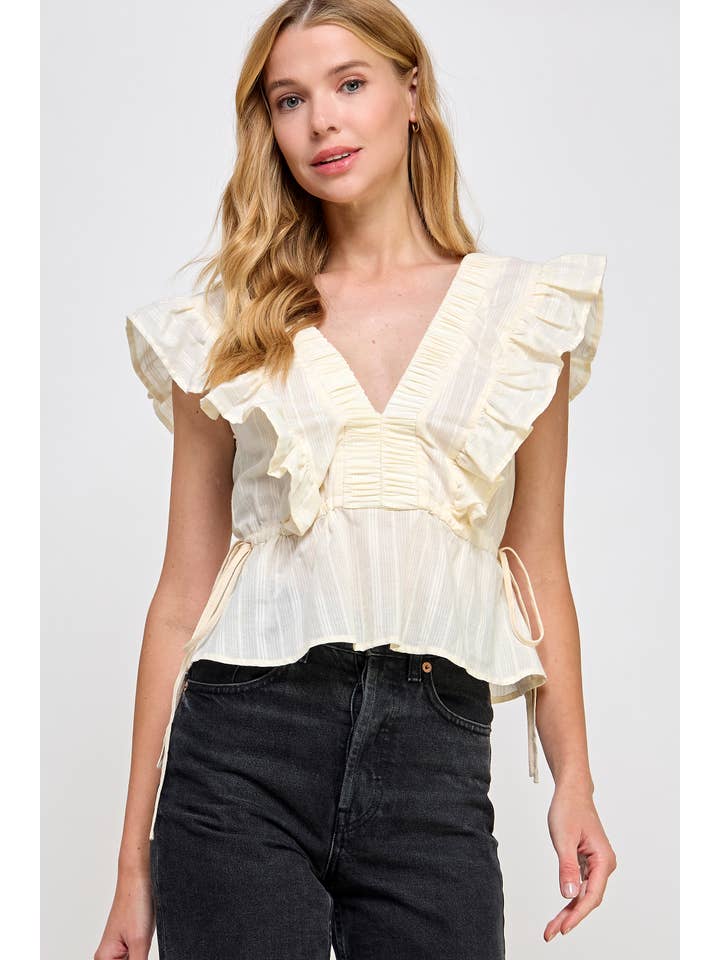 Strut & Bolt – wholesale Blouse – Women’s – Smocked Detail Ruffle Top13