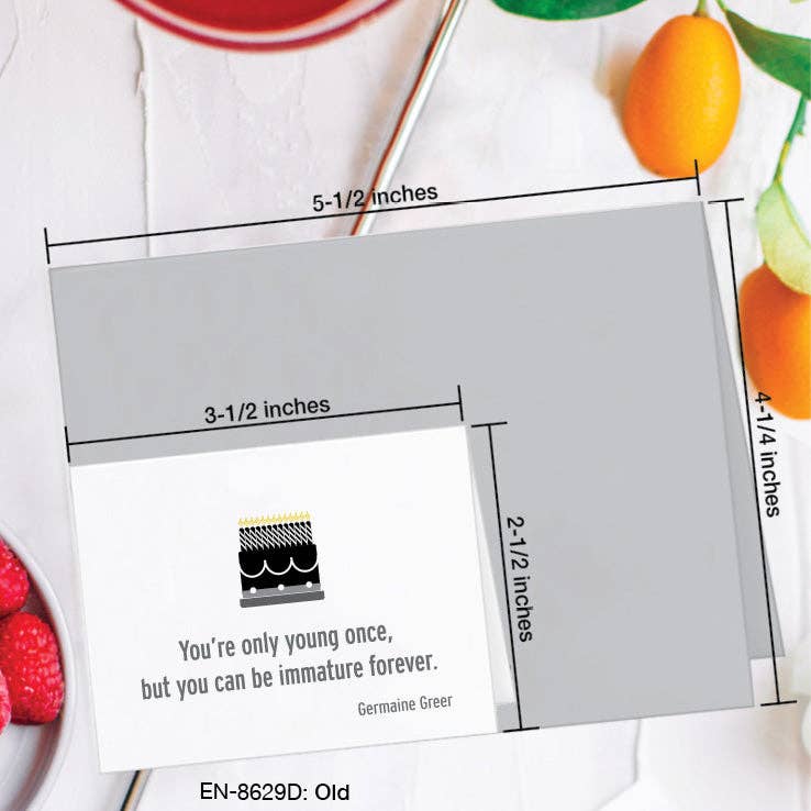 Printed Canvas – wholesale Birthday card – Old, Greeting Card (#8629D)1