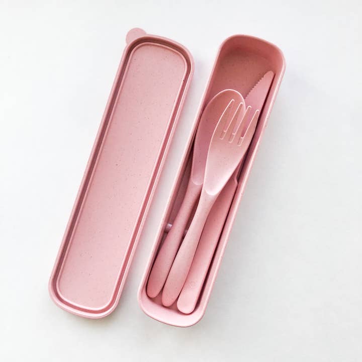 Smile Boutiques - Wholesale Assorted Cutlery Set - Biodegradable Reusable Wheat Straw Cutlery Set