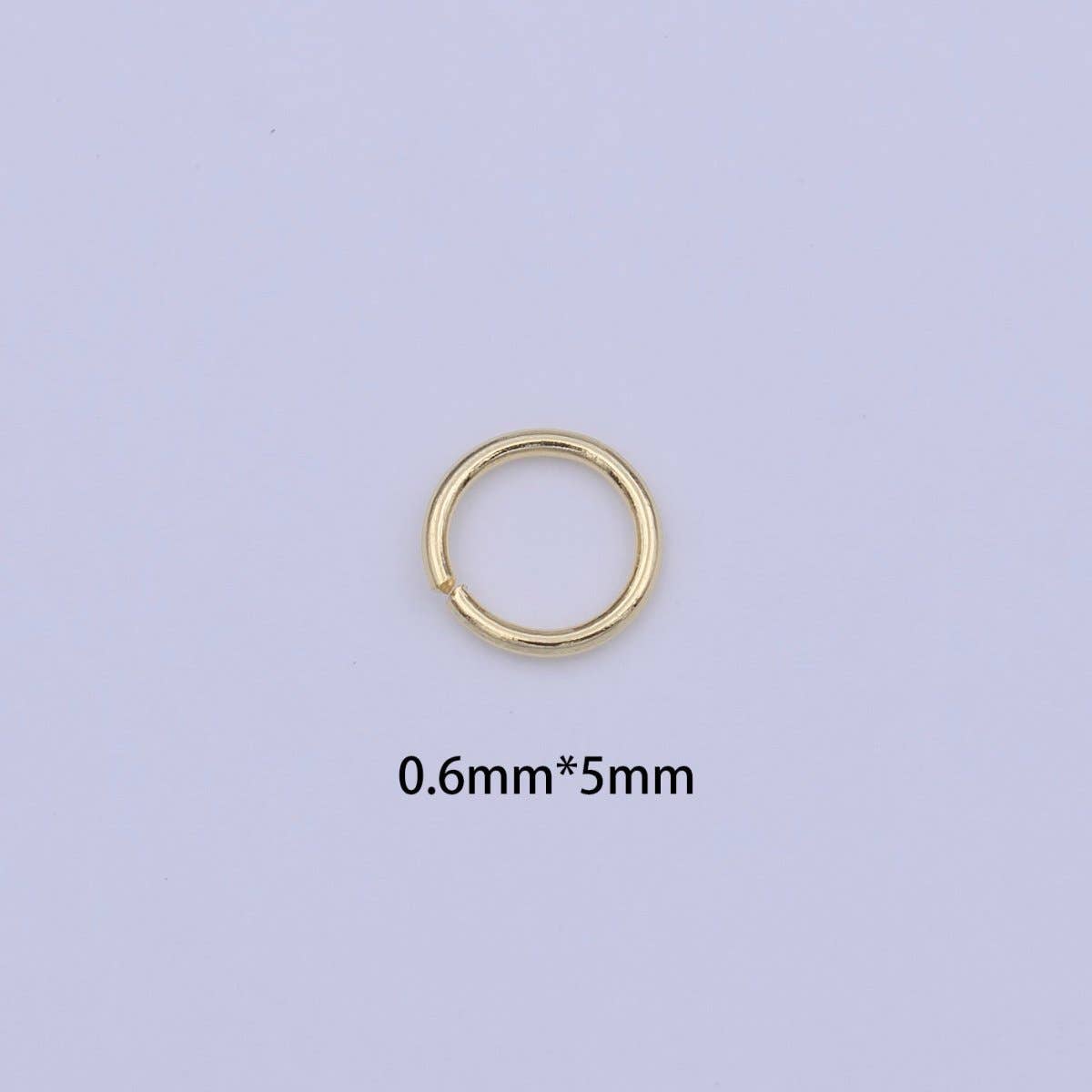 Aim Eternal - Vente Matériels de bricolage - Fourniture de bijoux anneaux ouverts assortis en or rempli 16K 5mm x 0,6mm | B-6053