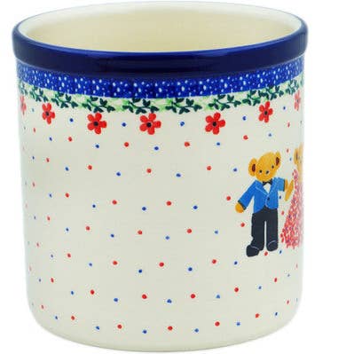 Pot à ustensiles 6" Royal Teddy UNIKAT pour la vente par Polmedia Polish Pottery
