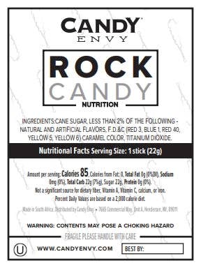 Candy Envy - Wholesale Hard Candy - Assorted Colors Rock Candy Sugar Sticks - Assorted Flavors14
