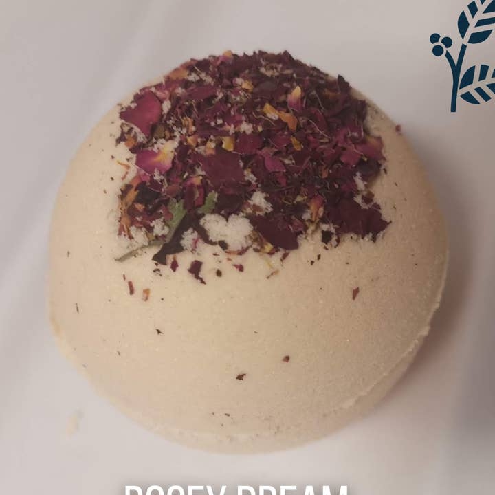 Rosey Dream - Natural Bath Bomb - Large for wholesale by Recline Relax & Unwind