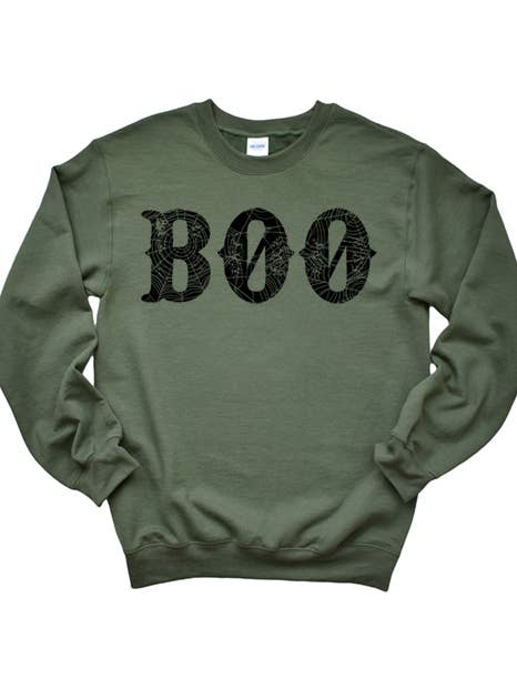 Boo Sweatshirt for wholesale by Wildberry Waves