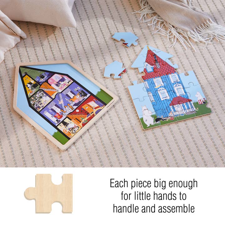Barbo Toys - Vente Puzzle – enfant - Moomin - Puzzles en bois pour bébé - Maison