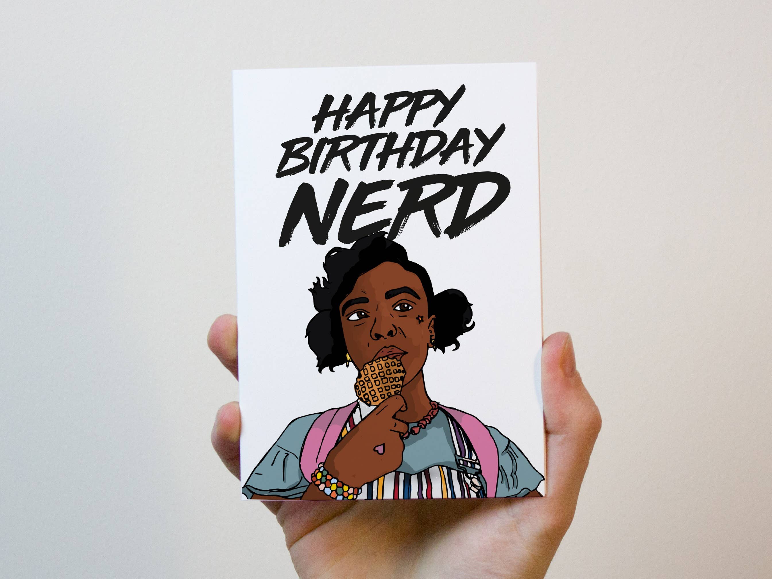 Freckle and Specs - Wholesale Birthday Card - Stranger Things Nerd Birthday Card