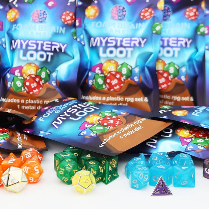 Foam Brain Games - Wholesale Dice - Mystery Loot: Plastic RPG Dice Set & Bonus Metal Die14