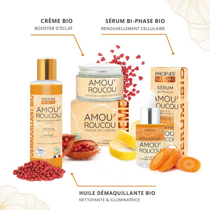 Propos'Nature - Wholesale Anti-Aging Moisturizer - Amou'roucou Gift Set - 3 Organic Skin Radiance Treatments - Christmas5