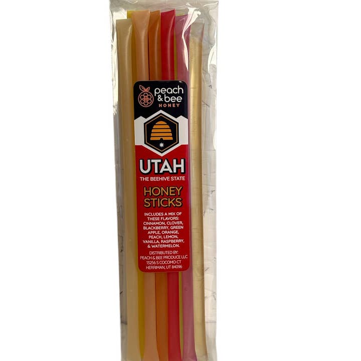 Peach & Bee Honey - Wholesale Honing - Utah Honingstokjes - 10 stuks1